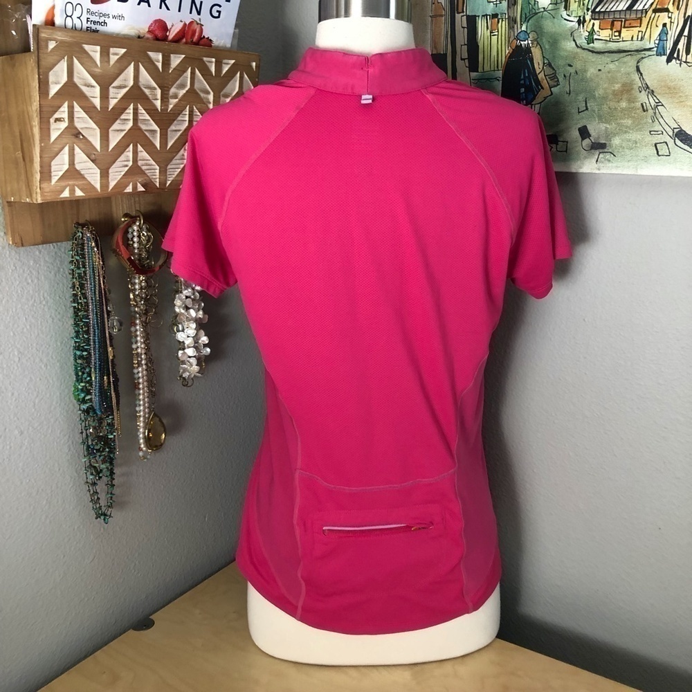 NIKE Athletic Running Mesh Insert Top Women's size M Pink 1/4 Zip Pullover - Picture 3 of 10